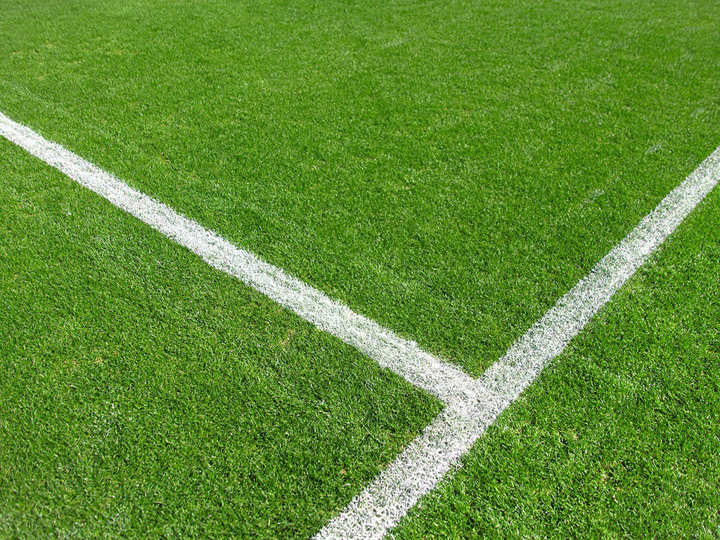 soccer lines on a soccer field