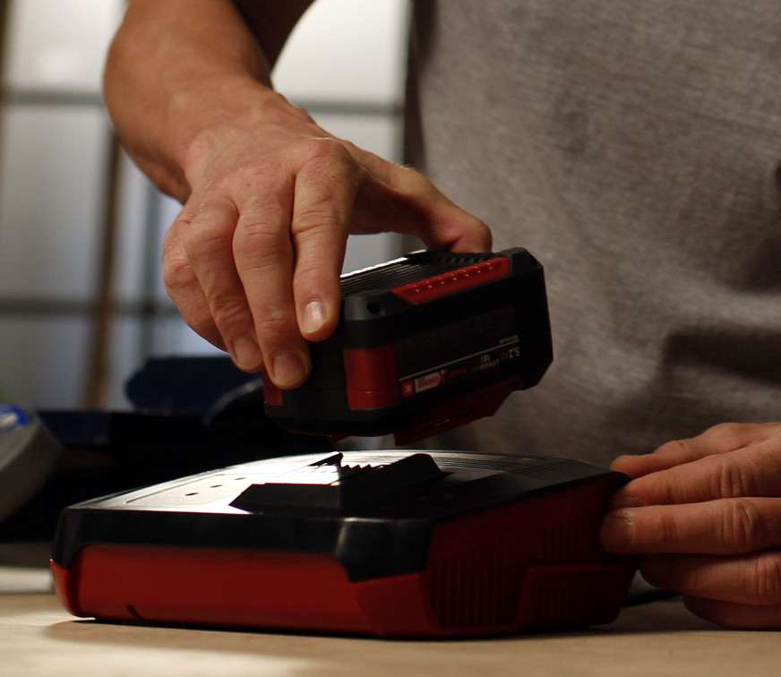 pxc battery charger in use